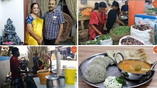 Saturday VLOG/Veg purchase for Tamil NewYear/Vishu Kani Arrangements/Night Dinner/Greengram idly