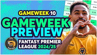 BEST CHEAP FORWARD? 👀 | MY FPL GAMEWEEK 10 PREVIEW | Fantasy Premier League Tips 2024/25