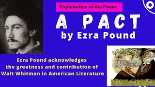 Explaination of poem "A Pact" by Ezra Pound| @Swapnil's Analysis