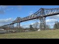 rendsburg eisenbahnhochbrücke von 1913 mit schwebefähre. die legende aus stahl.