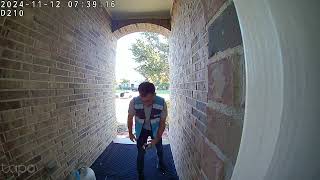 Amazon Delivery on Tapo Doorbell Camera D210.