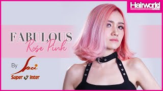 เทคนิคการย้อมผมสีชมพูพาสเทล Fabulous Rose Pink By Super V inter