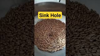 Similar to a SINK HOLE....What is this? #sinkhole #collapse #grind #effects #flour #wheat