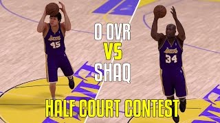 CAN SHAQ BEAT A 0 OVERALL PLAYER IN A HALF COURT CONTEST? NBA 2K17!