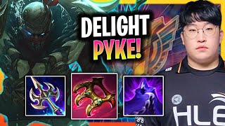 DELIGHT IS INSANE WITH PYKE! | HLE Delight Plays Pyke Support vs Rammus!  Season 2024