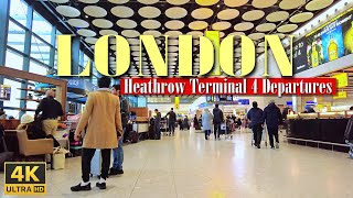 London Heathrow Terminal 4 Departures / Check in walking tour | LHR T4