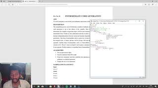 exp 10|compiler|intermediate code generation