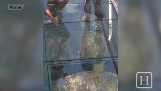 Glass -Bottom Bridge Cracks Under Tourists