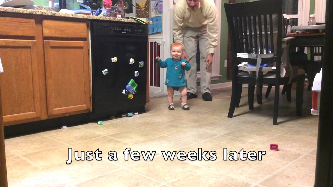 Baby B's First Steps - YouTube