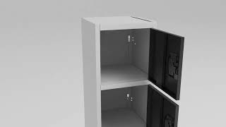 Alpine Industries' Large 4 Door Locker Assembly Guide SKU ADI629 206