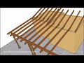 how to build patio roof with wall or beam offsets