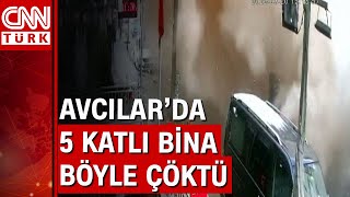 Avcılar'da kentsel dönüşümdeki 5 katlı bina çöktü!