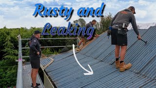 Replacing an old rusty roof