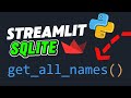 Streamlit + SQLite Tutorial 2: Display Saved Data in Your Python Web App