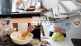 Daily vlog / Days in my Life 🍕🌷/ 4 days / kitchen organization / cafe / reading books / What I eat