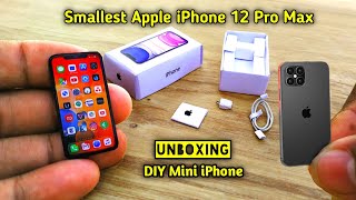 Mini Apple iPhone 12 Pro Max Unboxing!🔥| DIY Realistic Miniature iPhone | How to make Mini iPhone
