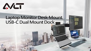 Transform Your Workspace: AVLT-DM72-1/AVLT-DM73-1 Laptop \u0026 Monitor Desk Mount USB-C Dual Mount Dock