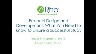 Protocol Design & Development: What You Need to Know to Ensure a Successful Study