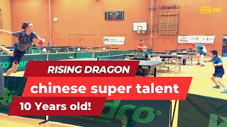 10 years old vs 18 years old player in a crazy table tennis match