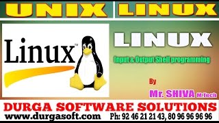 Unix/Linux tutorial || Input & Output Shell programming by Shiva