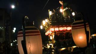 佐原の大祭 秋祭り2014　最終日　下新町の山車　のの字廻し　千葉銀行前　00281