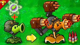 Plants vs Zombies : Mega Gatling Pea in Pvz1 Use Plant Food - what will happen ?