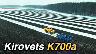 Kirovets K700a + Köckerling Vector 620 im Schnee | Hobbyknebel in seinem Element | Grabofarming