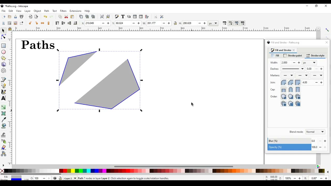 Inkscape Tutorial Part 5 Paths Youtube