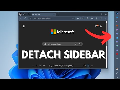 Как отсоединить и снова прикрепить боковую панель в Microsoft Edge (на Canary)