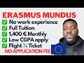 How to Apply for ERASMUS MUNDUS SCHOLARSHIP 2024