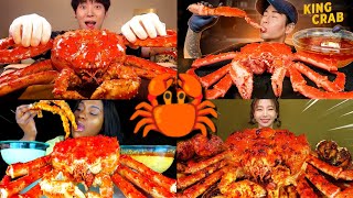 Mukbangers eating BIGGEST KING CRAB Ever  🔥🥵🍗 Mukbang Compilation by Chillbites 🔥