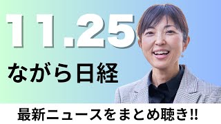 11月25日（月）自爆営業 厚労省がパワハラ指針に明記、トランプ政権がLNG輸出審査再開へ【ながら日経】