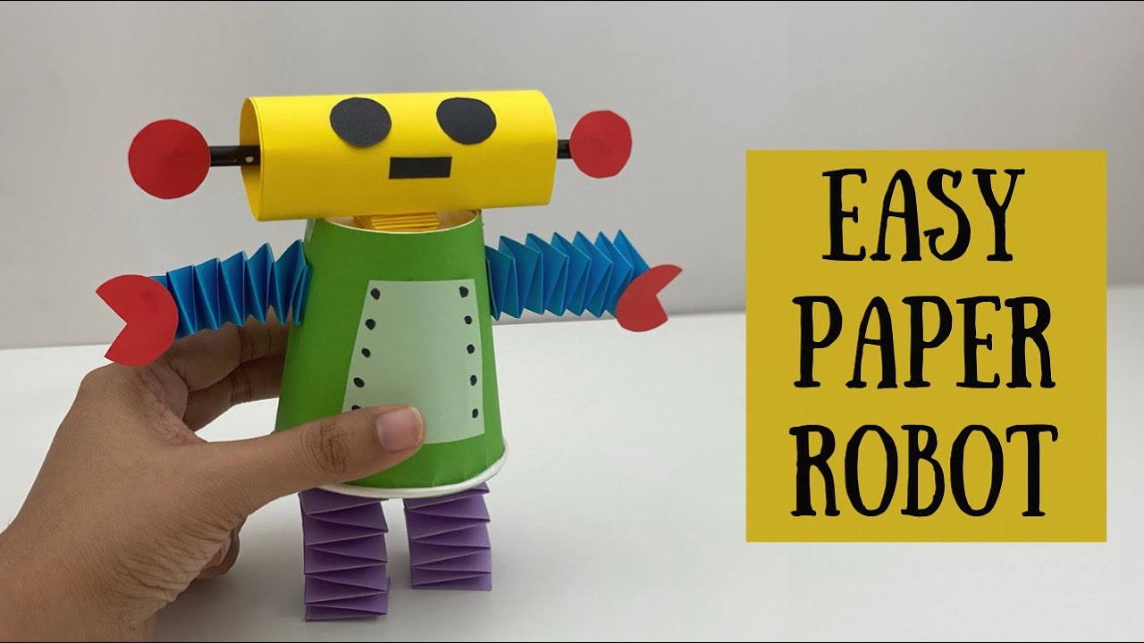 How To Make Moving Paper ROBOT Toy For Kids / Nursery Craft Ideas ...