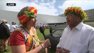 Traditional Tuvalu game played on Tuvalu Independence Day Celebrations