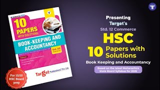 Std. 12 HSC Book - Keeping and Accountancy 10 Papers with Solutions | Target Publications