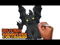 How to Draw Toothless- How to Train Your Dragon- Easy Video Tutorial