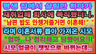 실화사연- 평생 집에서 살림만 하다가 재취업해 회사에 복직했더니\