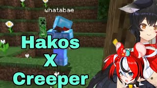 Ookami Mio Cant Stop Laughing At Hakos N Creeper Love Story | Minecraft [Hololive/Eng Sub]