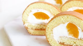 How to make delicious peach roll cake