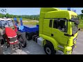 double flatbed trailer truck vs speedbumps train vs cars beamng.drive 201 with reverse