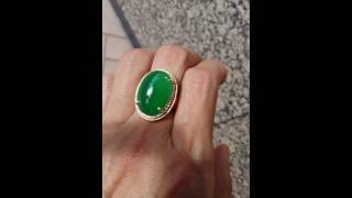 Icy imperial jadeite jade ring top quality