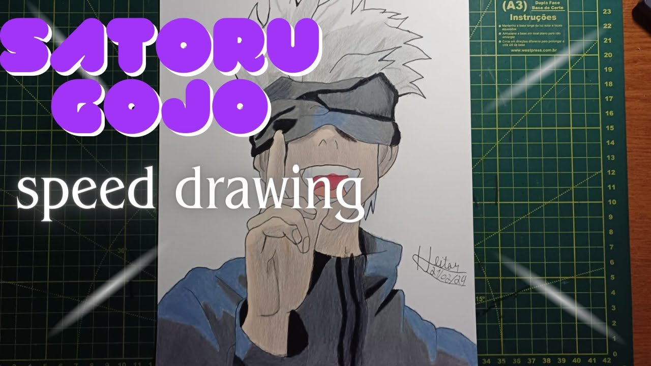 Speed Drawing Satoru Gojo Youtube