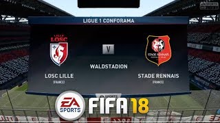 Lille OSC Vs Stade Rennais FC,France Ligue 1 Full Match II FIFA 18 II