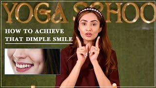How to get Dimples w/ Face yoga by House of Beauty FaceyogabyVibhutiArora  #dimple #faceyogaforsmile