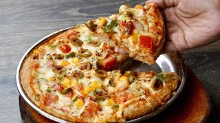 Homemade Whole Wheat Veg Pizza Recipe | This Veg Pizza Tastes Better Than Others!! | Easy Pizza