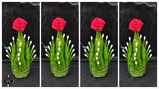 DIY Vases with Banana leaves | Simple decoration ideas with banana leaves | Banana leaves art