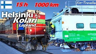 #16 Night train to Lapland Helsinki - Kolari with car in winter Finland