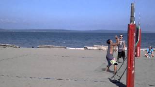 Tristin and Seth 1st beach volleyball torment!