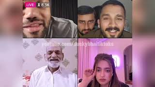 Ducky bhai \u0026 Munir chacha vs Rajab butt \u0026 Ayat akbar tiktok live🔥 Chacha Munir not coming slow🤣🔥