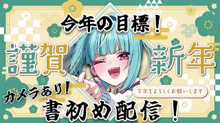 【謹賀新年🎍】カメラあり！正月書初め配信🖌️今年の目標とかお願いとか漢字をありったけ書くぞ！！！【紫電ライム/Varium】